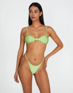 Shimmer Adjustable Cheeky Bikini Bottom 30 Shimmer Adjustable Cheeky Bikini Bottom -GLASSONS CLOTHING aiden adjustable high cut bikini briefs pistachio full ga54030shm