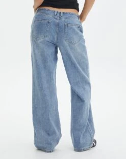 Thin Waistband Straight Leg Jean 24 Thin Waistband Straight Leg Jean -GLASSONS CLOTHING amber low rise straight jeans riley vintage wash back jd127424rdnm