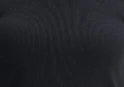 Ribbed Crew Neck Tee -GLASSONS CLOTHING angeles rib baby t shirt black imagefront ts119559ocot