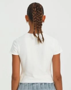 Cropped Cap Sleeve Knit Top -GLASSONS CLOTHING aria cap sleeve knit top milk back ks106650sf