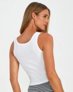 V Neck Tank 29 V Neck Tank -GLASSONS CLOTHING awhina v neck tank white back tv79336orib