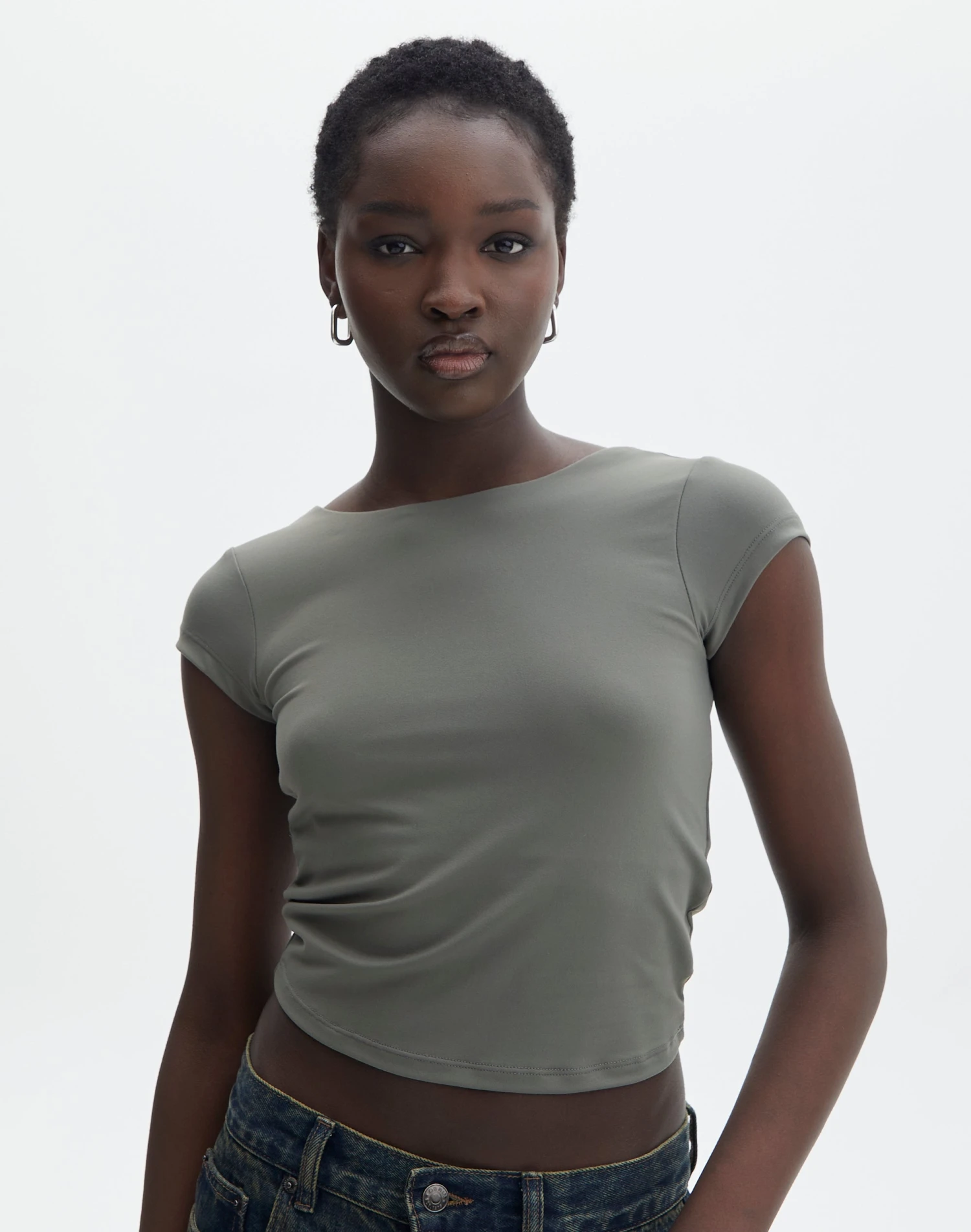 Supersoft Backless Short Sleeve Top 13 Supersoft Backless Short Sleeve Top - Image 11