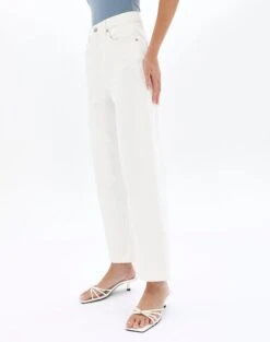 Wide Leg Cropped Jean -GLASSONS CLOTHING beadie wide leg crop jean milk detail jd41279fau
