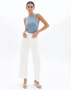 Wide Leg Cropped Jean -GLASSONS CLOTHING beadie wide leg crop jean milk full jd41279fau