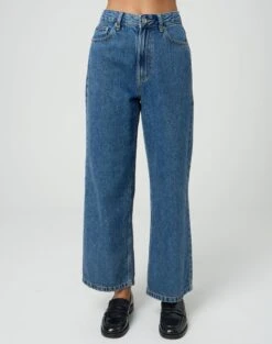 Wide Leg Cropped Jean -GLASSONS CLOTHING beadie wide leg crop jean suzy mid wash full jd41279fau