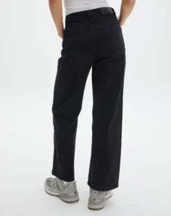 Wide Leg Cropped Jean -GLASSONS CLOTHING beadie wide leg crop jean washed black back jd41279fau