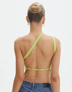 One Shoulder Open Back Strappy Tank -GLASSONS CLOTHING bibby backless knit main squeeze back kv94524knt