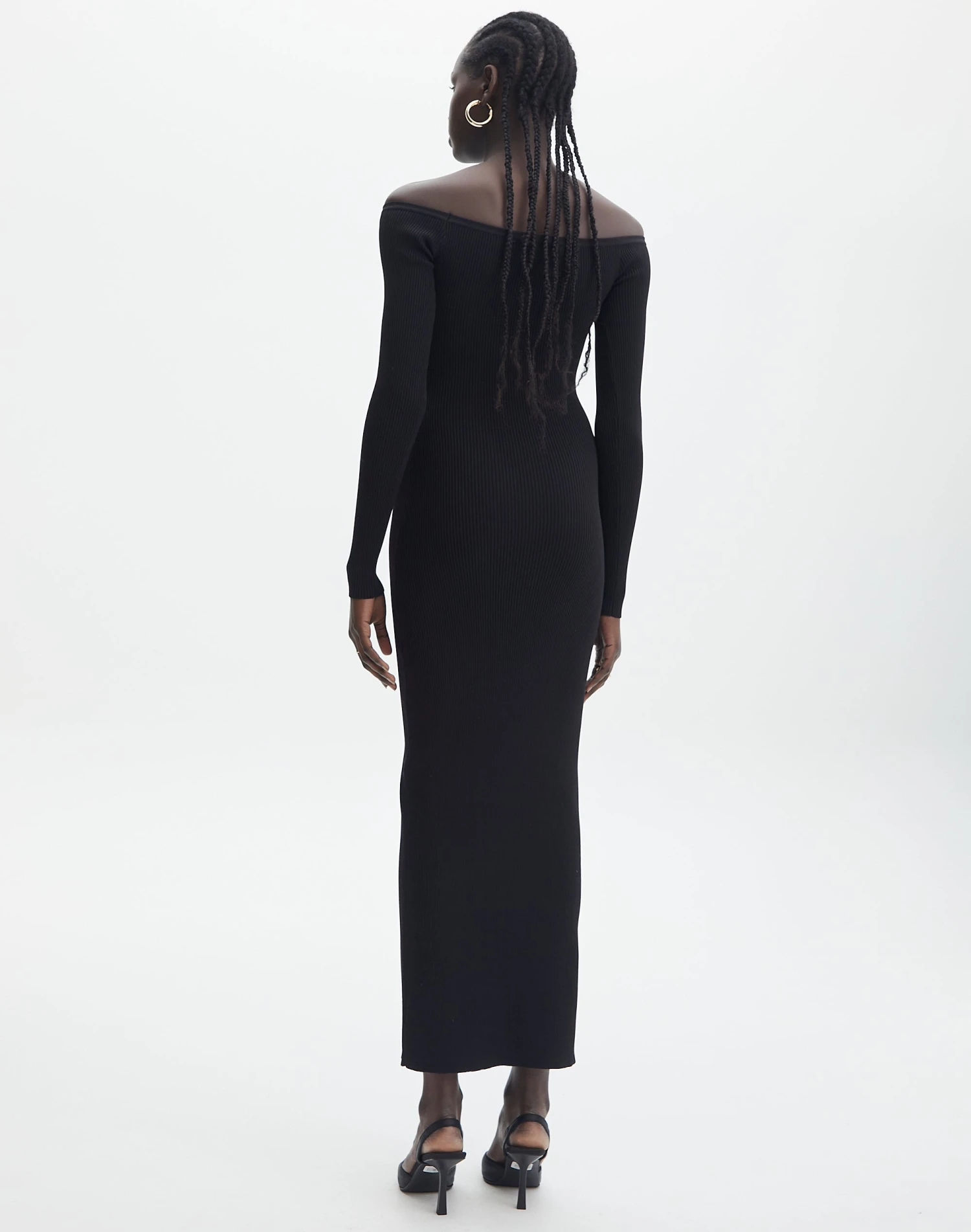 Ribbed Off Shoulder Long Sleeve Maxi Dress 6 Ribbed Off Shoulder Long Sleeve Maxi Dress - Image 4