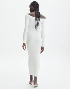 Ribbed Off Shoulder Long Sleeve Maxi Dress 34 Ribbed Off Shoulder Long Sleeve Maxi Dress -GLASSONS CLOTHING boston bardot knit dress milk back kd109828rib