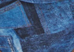 Printed Balconette Thin Strap Bikini Top -GLASSONS CLOTHING bria balconette bikini top denim patches imagefront ga123691rdnp