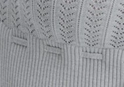 Pointelle Scoop Neck Knit Top -GLASSONS CLOTHING bronty button up long sleeve pale grey marle imagefront kc121640vp