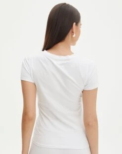 Cotton Fitted Tee 24 Cotton Fitted Tee -GLASSONS CLOTHING cancun cotton tee white back ts121963cot