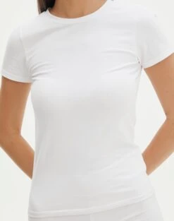 Cotton Fitted Tee 25 Cotton Fitted Tee -GLASSONS CLOTHING cancun cotton tee white imageback ts121963cot