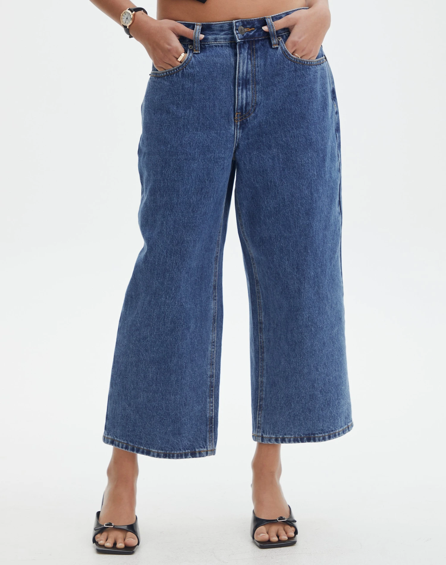 Wide Leg Denim Culottes 4 Wide Leg Denim Culottes - Image 2