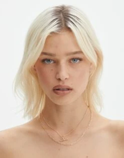 Off Shoulder Flared Long Sleeve Top -GLASSONS CLOTHING chain link necklace two pack gold front je88402nl 6