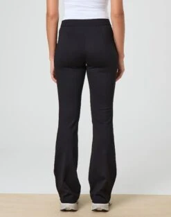 V Front Flare Ponte Pant -GLASSONS CLOTHING christy v front ponte pant black back pw48072pont