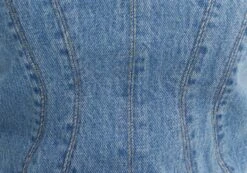 Tie Back Denim Square Neck Corset Bustier -GLASSONS CLOTHING co arizona denim corset riley vintage wash imagefront bv102322rdnm