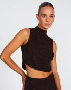 Ribbed Knit Maxi Skirt -GLASSONS CLOTHING co astor knit its soy cute front kv109477knt 1