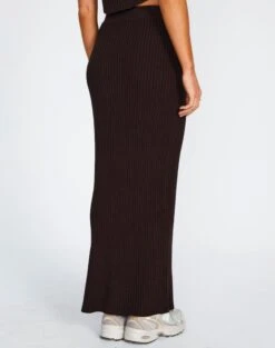 Ribbed Knit Maxi Skirt -GLASSONS CLOTHING co astor textured knit midi skirt its soy cute back sl109352knt