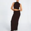 Ribbed Knit Maxi Skirt 1 Ribbed Knit Maxi Skirt -GLASSONS CLOTHING co astor textured knit midi skirt its soy cute front sl109352knt 1