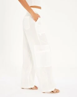 High Rise Wide Leg Cargo Pant -GLASSONS CLOTHING co cora cargo pant milk detail pw60273vis