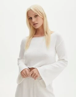 Tailored Cargo Pant -GLASSONS CLOTHING co lardee knit top white front kl127172cot 1