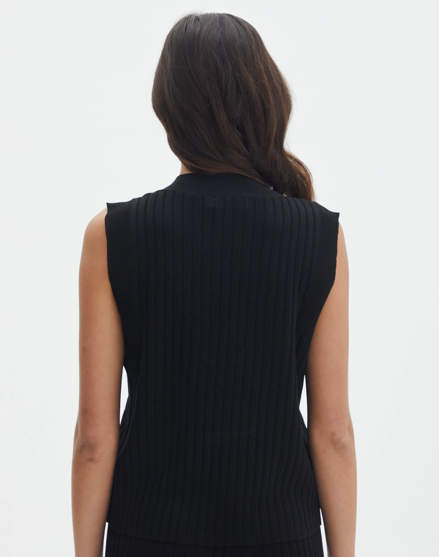 Rib Knit V Neck Vest 10 Rib Knit V Neck Vest - Image 8
