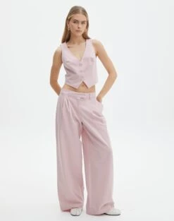 Tailored V Neck Vest -GLASSONS CLOTHING co loretta waistcoat baby suit full bv65137pln