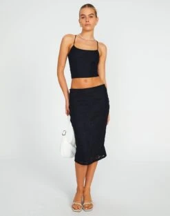 Muslin Tiered Mini Skirt -GLASSONS CLOTHING co lorna lace midi skirt blackblack front sl108106lac 20