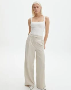 Tailored Oversized Vest -GLASSONS CLOTHING co marly wide leg pant oh natural front pw71767pln