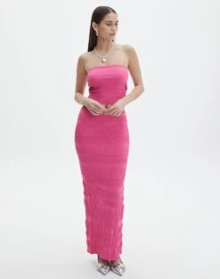 Contrast Rib Knit Bandeau -GLASSONS CLOTHING co michaela mixed stitch tube top lets go party full kv96489knt