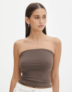 Linen Blend Tie Waist Pants -GLASSONS CLOTHING co minka boob tube irish coffee front tv121046pch