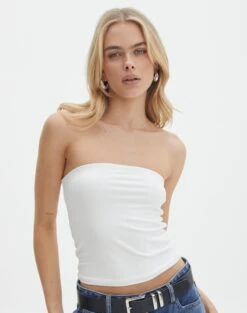 Tie Waist Linen Pant -GLASSONS CLOTHING co minka boob tube milk front tv121046pch 2