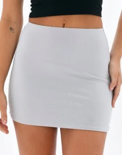 Supersoft Mini Skirt 28 Supersoft Mini Skirt -GLASSONS CLOTHING co minka mini skirt grey matter front ss54706pln 4