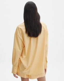 Cotton Oversized Button Up Shirt -GLASSONS CLOTHING co pascal poplin shirt mango lassi back bl118811pop