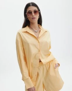Cotton Oversized Button Up Shirt