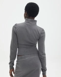 Zip Through Sweat Jumper -GLASSONS CLOTHING co zephy zip through sweat 98 new york washed black back tc122627cot