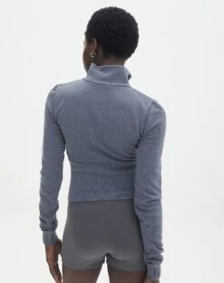 Zip Through Sweat Jumper -GLASSONS CLOTHING co zephy zip through sweat 98 new york washed navy back tc122627cot