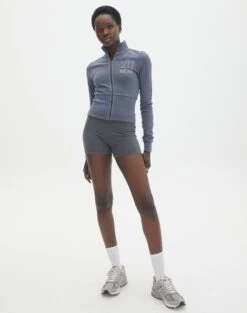 Zip Through Sweat Jumper -GLASSONS CLOTHING co zephy zip through sweat 98 new york washed navy full tc122627cot