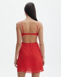 Cupped Cut Out Mini Dress -GLASSONS CLOTHING collie cupped mini dress mulan red back ds107273chi