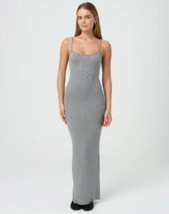 Luxe Lounge Modal Slim Fit Maxi Dress 27 Luxe Lounge Modal Slim Fit Maxi Dress -GLASSONS CLOTHING didi strappy maxi dress heather marle front dl93109mod 1