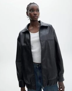 Ribbed Tank Bodysuit -GLASSONS CLOTHING elvis oversized pu jacket black front jw124230pu 2