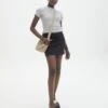 Cotton Mini Cargo Skirt -GLASSONS CLOTHING emma cargo mini skirt black front ss123451cot 2