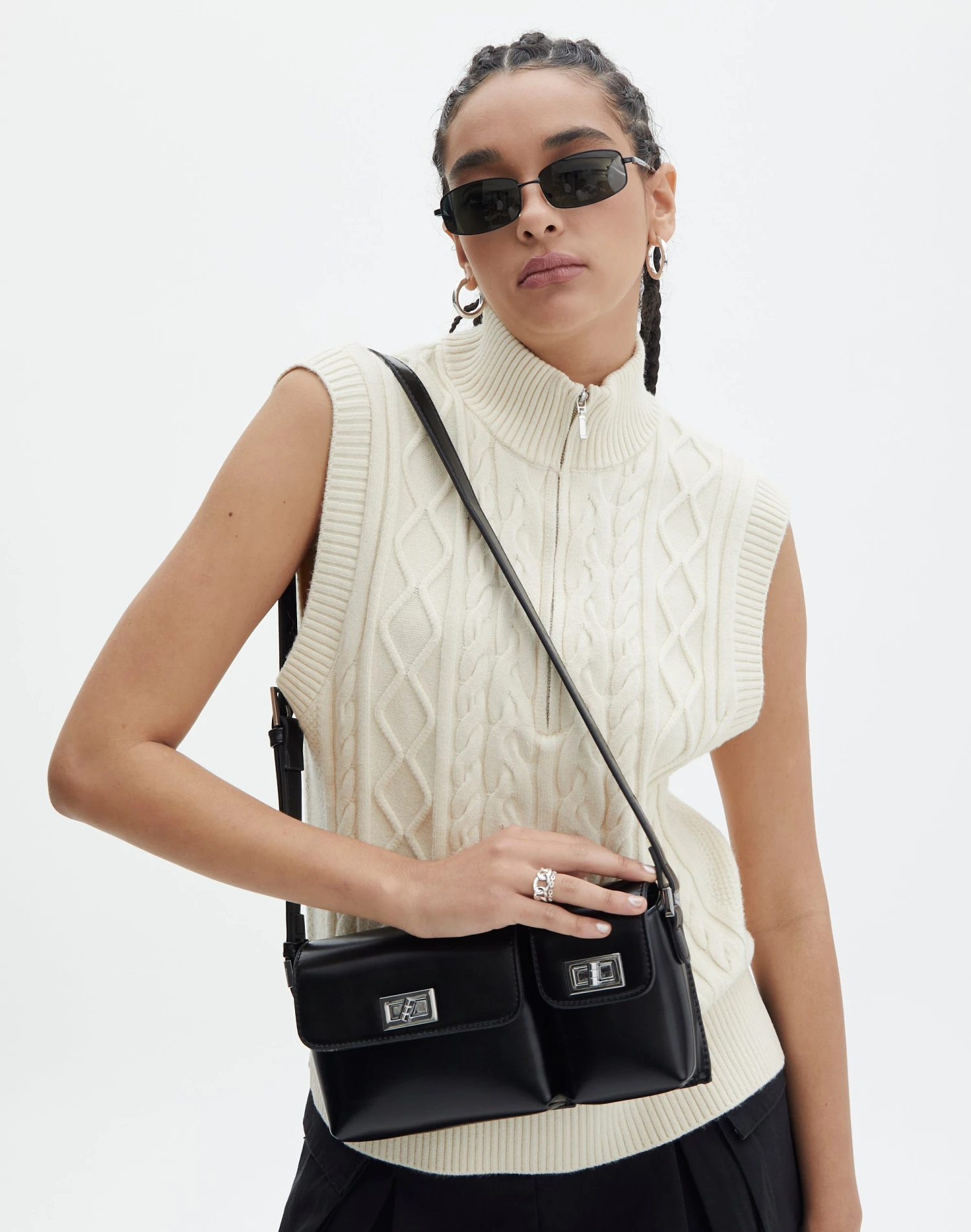 Oversized Quarter Zip Knit Jumper 22 Oversized Quarter Zip Knit Jumper - Image 20