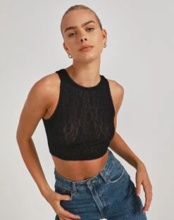 Faux Leather Zip Mini Skirt -GLASSONS CLOTHING frida curve hem crop black front tv70467lac 13