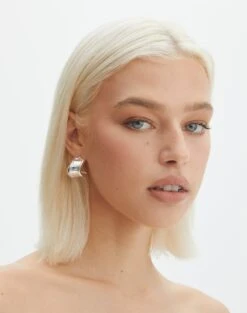 Off Shoulder Flared Long Sleeve Top -GLASSONS CLOTHING gemini plated half hoop silver front je144618ear 6