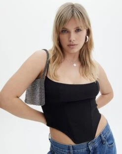 Mid Rise Mini Skirt 18 Mid Rise Mini Skirt -GLASSONS CLOTHING gemma corset top black front bv72984pln 1