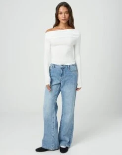 Ruched Off The Shoulder Top -GLASSONS CLOTHING genie ruched off the shoulder top milk full tl124186vis