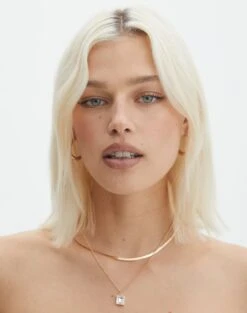 Cupped Cut Out Mini Dress -GLASSONS CLOTHING gigi gem stone necklace gold front je108953nl 4