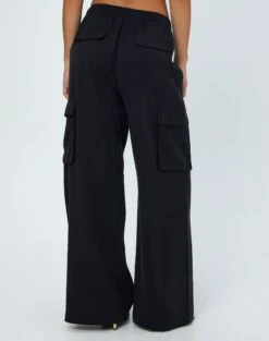 Tailored Cargo Pant -GLASSONS CLOTHING hilda tailored cargo black back pw55574pln
